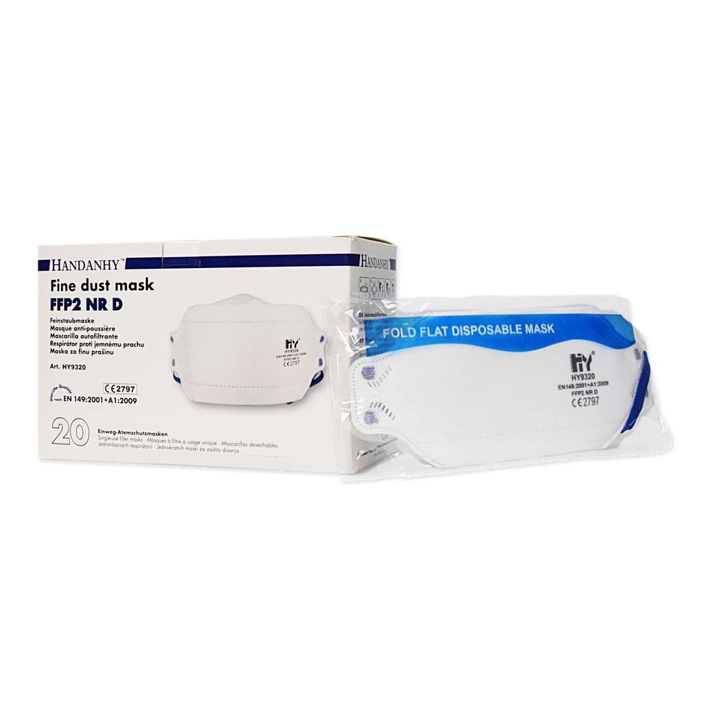 HY9320 FFP2 Respirator NR Unvalved Box Of 20 Handanhy
